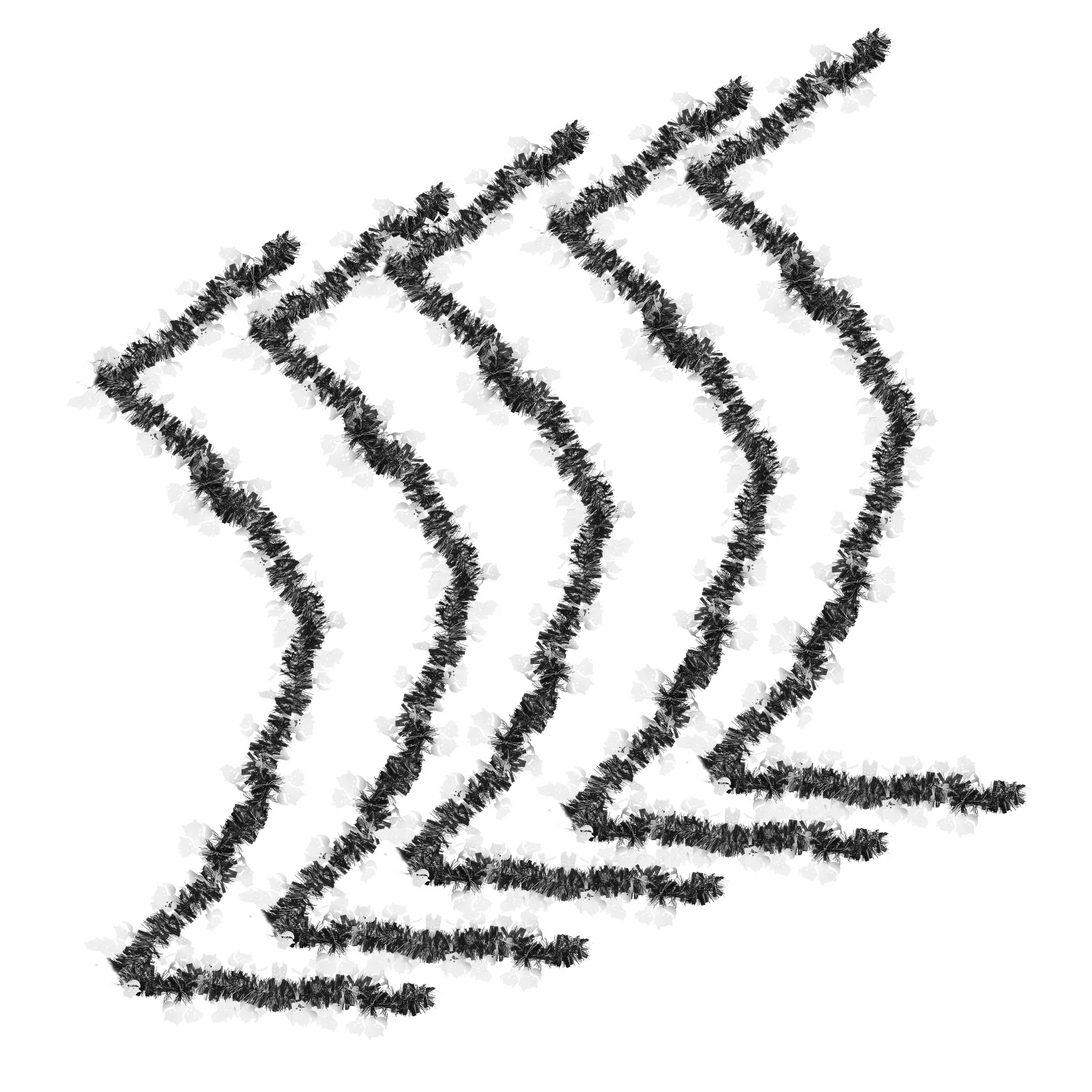 

5 pcs Tinsel Garlands 6.56Ft Glitter Halloween Decor Hanging Spooky Indoor Party Wall Decoration Festive Garland Home Office