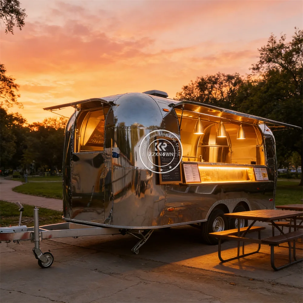 

High Quality Burger Food Trailer Custom Mobile Kitchen Street Food Truck Commercial Burger Pizza Trailer For Sale