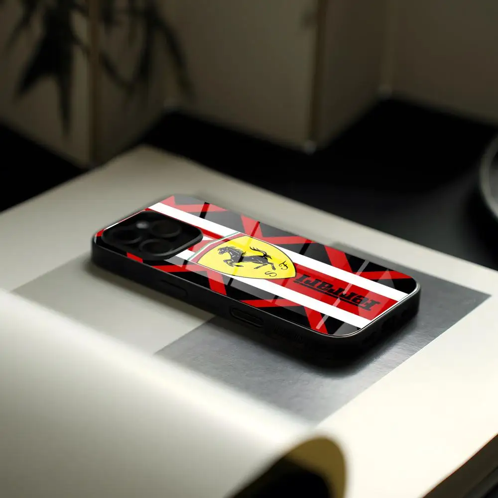 Luxury FerrariEs Sports Car Phone Case Glass For IPhone17 Child Air 16 15 17 14 Pro Max 13 12 11 X XS XR Plus For Samsung S 26 2 - view 4