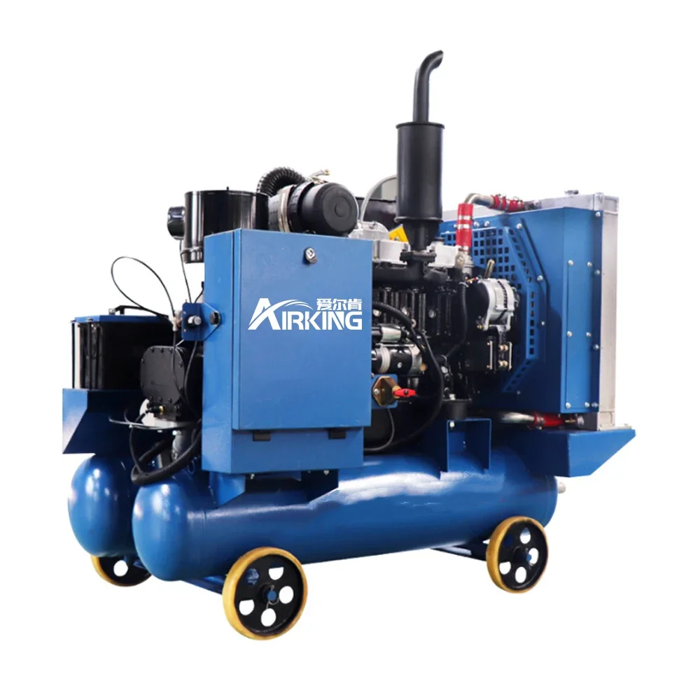 Industry 176Cfm  Air Compressor Engine Mobile  Air Compressor 41kw 116psi For Sandblasting