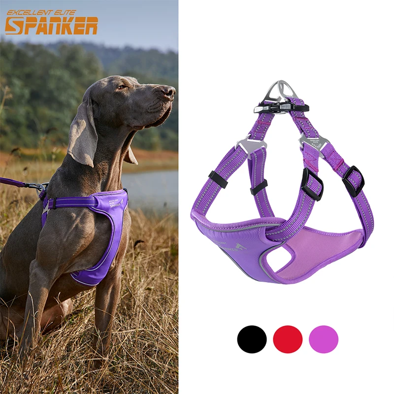 Pet Dog Harness No-pull  Adjustable Reflective Chest Strap Safety Harness Vest For Small Medium Dogs