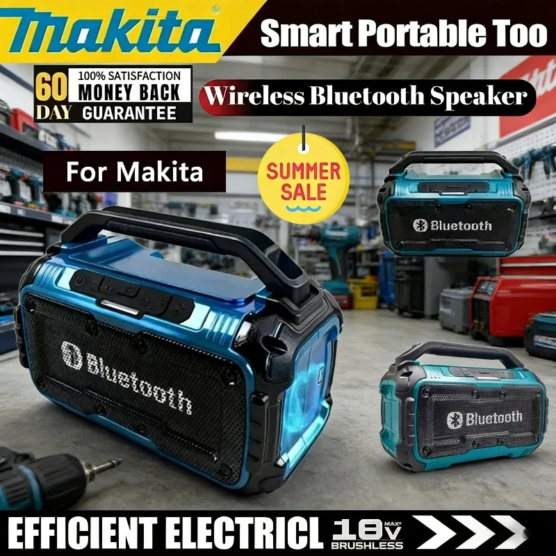 

Беспроводная 3D Bluetooth-колонка Makita, портативные колонки с объемным звучанием, двухканальный сабвуфер, громкоговоритель для улицы, для аккумулятора Makita