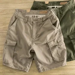 Cargo Pants Shorts for Men Clothing High Street Vintage Multi Pocket Shorts Men Casual Straight Sweatpants Mens Shorts