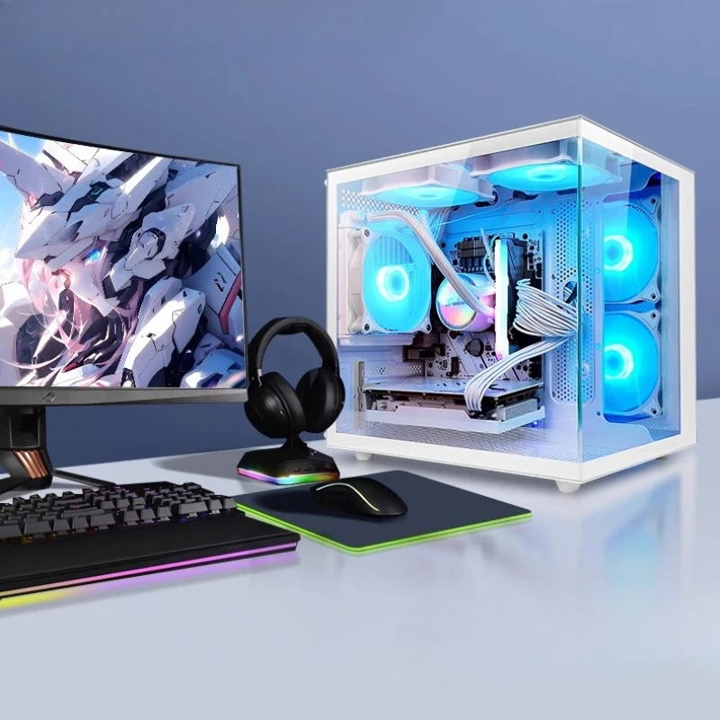 Full‑set Desktop PC, i7 Processor, RTX4060 Dedicated Graphics Card, Ocean‑View Chassis All‑in‑One Water‑Cooled Main‑Unit