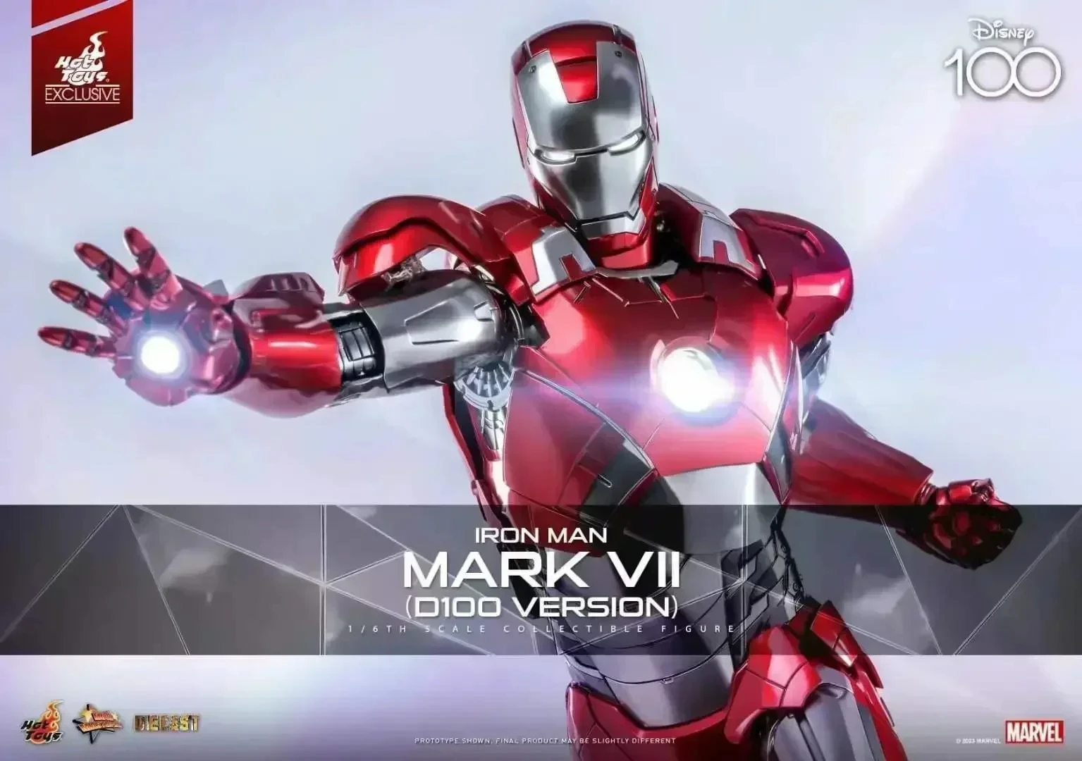 Hot Toys Ht D100 Edition Mms696 Alternative Color Mk7 Iron Man Mar 7 Limit Mk7 Anime Figure Kids Collectable Gifts