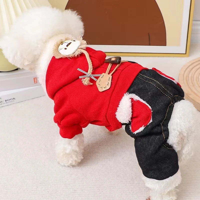 On Sale Winter Clothes For Dogs Yorkshire Terriers Thick Pet Cotton Warm Jackets Coveralls For Puppies Animal Costumes Stock Pug