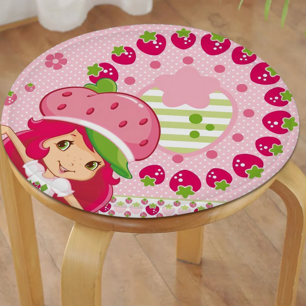 Cartoon S-Strawberry S-Shortcake Decorative Chair Mat Soft Pad Seat Cushion For Dining Patio Home Office Outdoor Garden Seat Mat