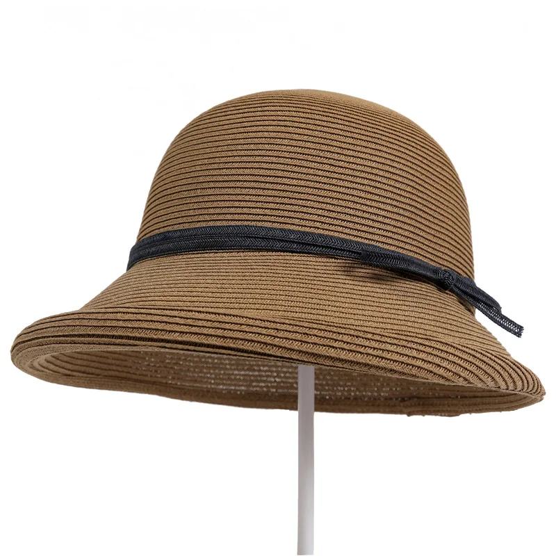 Hepburn Style Sun Hat Women's Retro Foldable Basin Hat Artistic Fisherman Hat Simple Sun Hat Casual Summer Hat