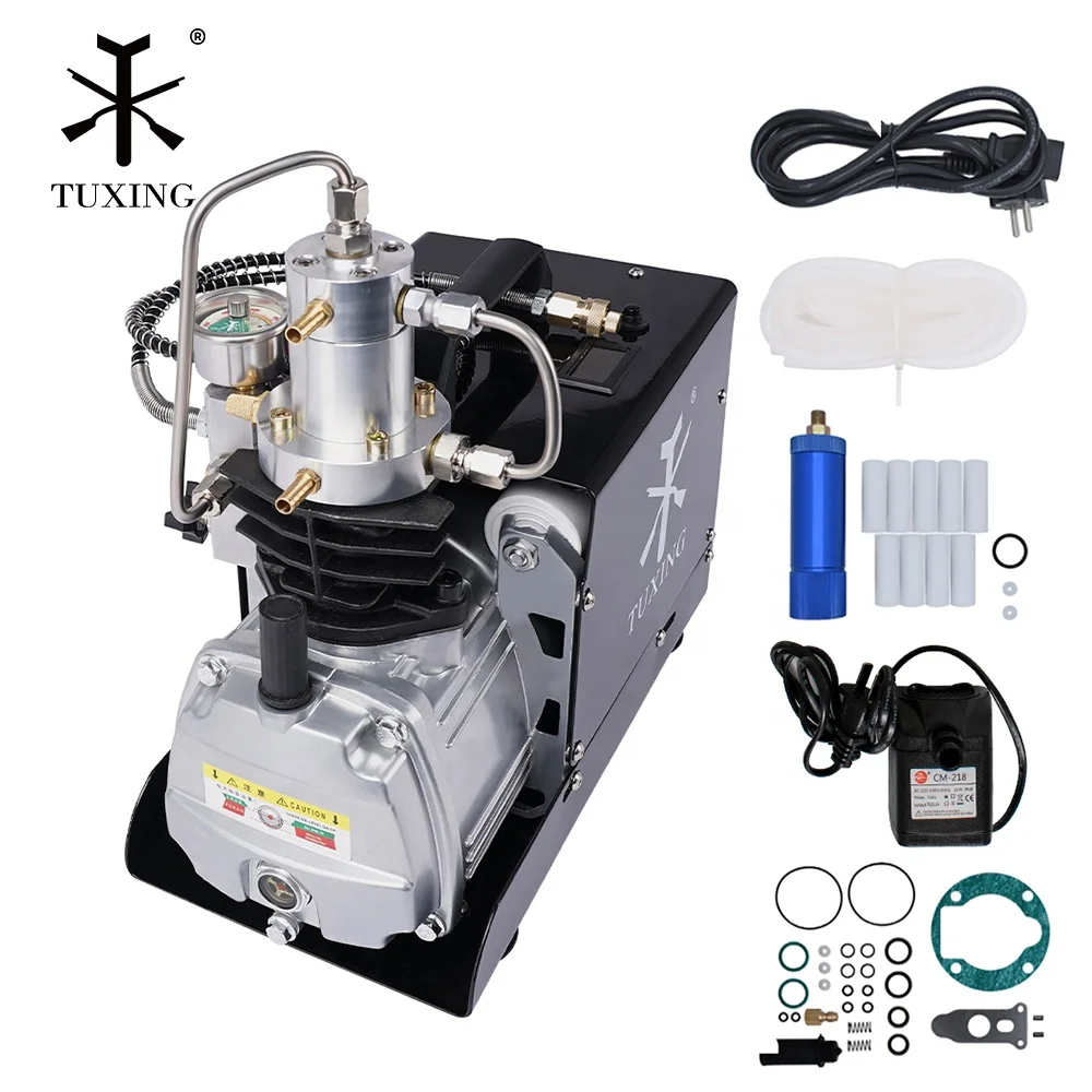 Auto Shutdown Oil-water Separation 300bar 4500psi 30mpa 110V Breathing  Scuba Diving  Air Compressor