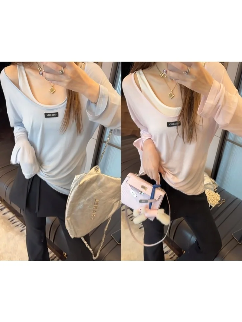 

Ele Korean Sle Women's Two-Piece Set Summer New Lazy Feel Slimming Aosphere Deer Deer Faion Breathable V-ne Long ...