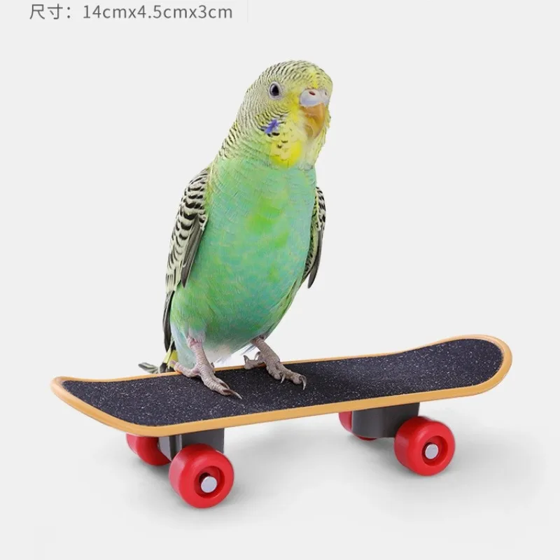 Bird Training Toy Supplies Basketball Stand Lovebird Shopping Cart Bird Toy Shoes Canary Skateboard Parrot Toy Accessories