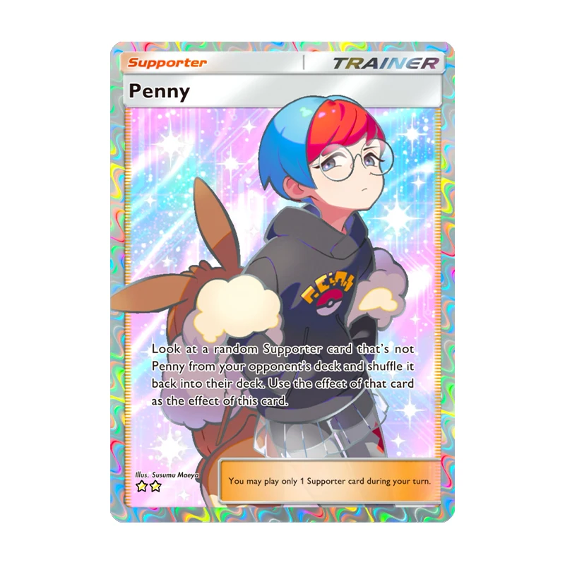 لعبة الجيب سلسلة بطاقات المدرب سابرينا سينثيا ليلي بطاقة ذاتية الصنع محفورة الأنسجة الفردية بطاقة جمع الرسوم المتحركة #5