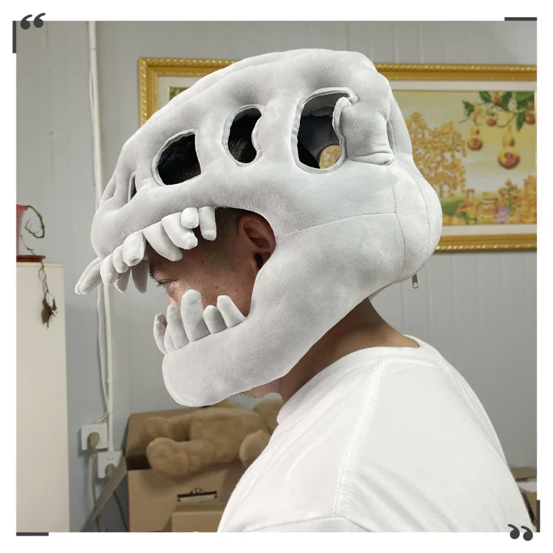 Dinosaurus skelet hoofdmasker volledige hoofd draagbare helm volwassen cosplay prop feestdecoratie kostuum accessoire vakantie cadeau