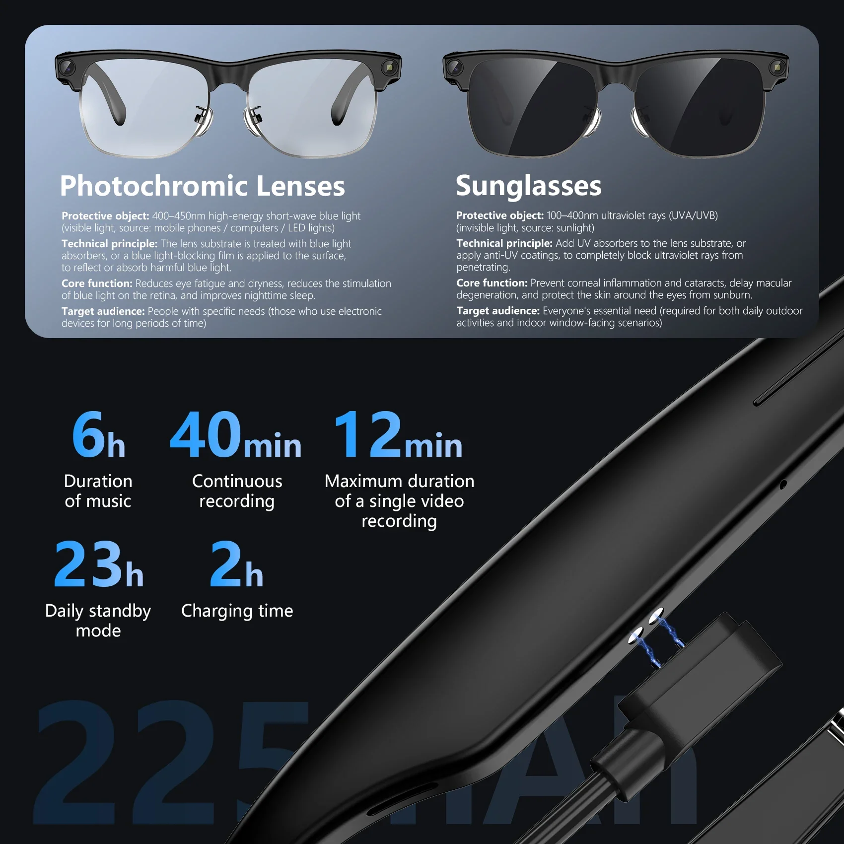NEW Blackview BV200 Shooting Smart glasses 8MP 4K HD camera Bluetooth Call Voice Assistant AI Translation Glasses Free shipping