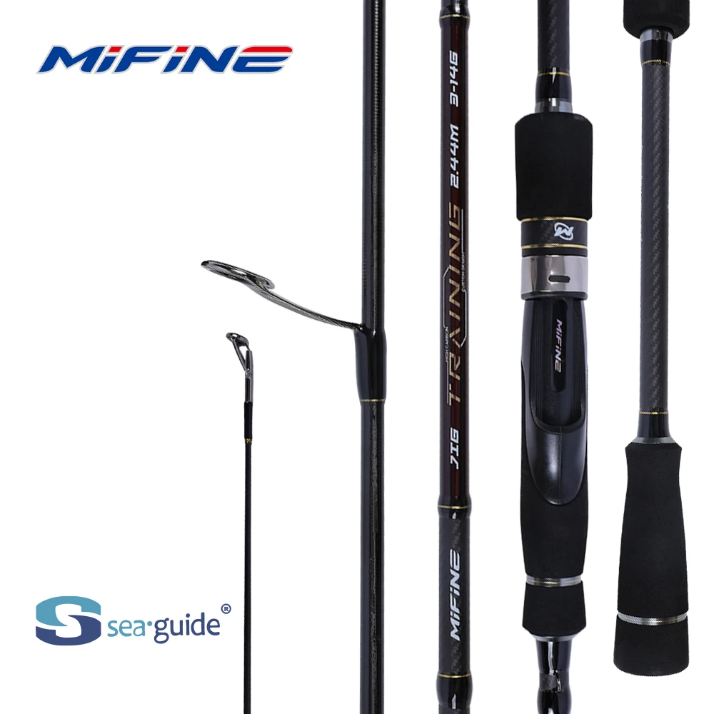 MIFINE JIG TRAINING Angelrute 3-14g/5-21G/7-28g/10-42g/12-56g/20-85g Zander Hecht Barsch Spinnrute mit Schnellen Hohlspitzen