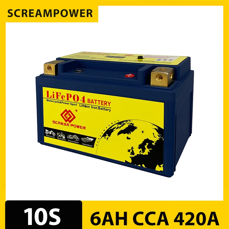 10S 420A LiFePO4 Motorcycle Battery 6AH ATV,Jet Ski,4 Wheeler,Snowmobile,Personal Watercraft,Seadoo,Polaris,Generator Battery