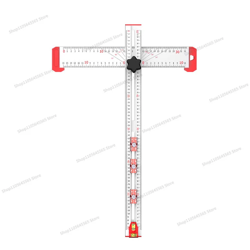 For woodworking combination T-ruler Angle ruler Aluminum Alloy Multifunctional ruler Positioning Sliding Measuring ruler