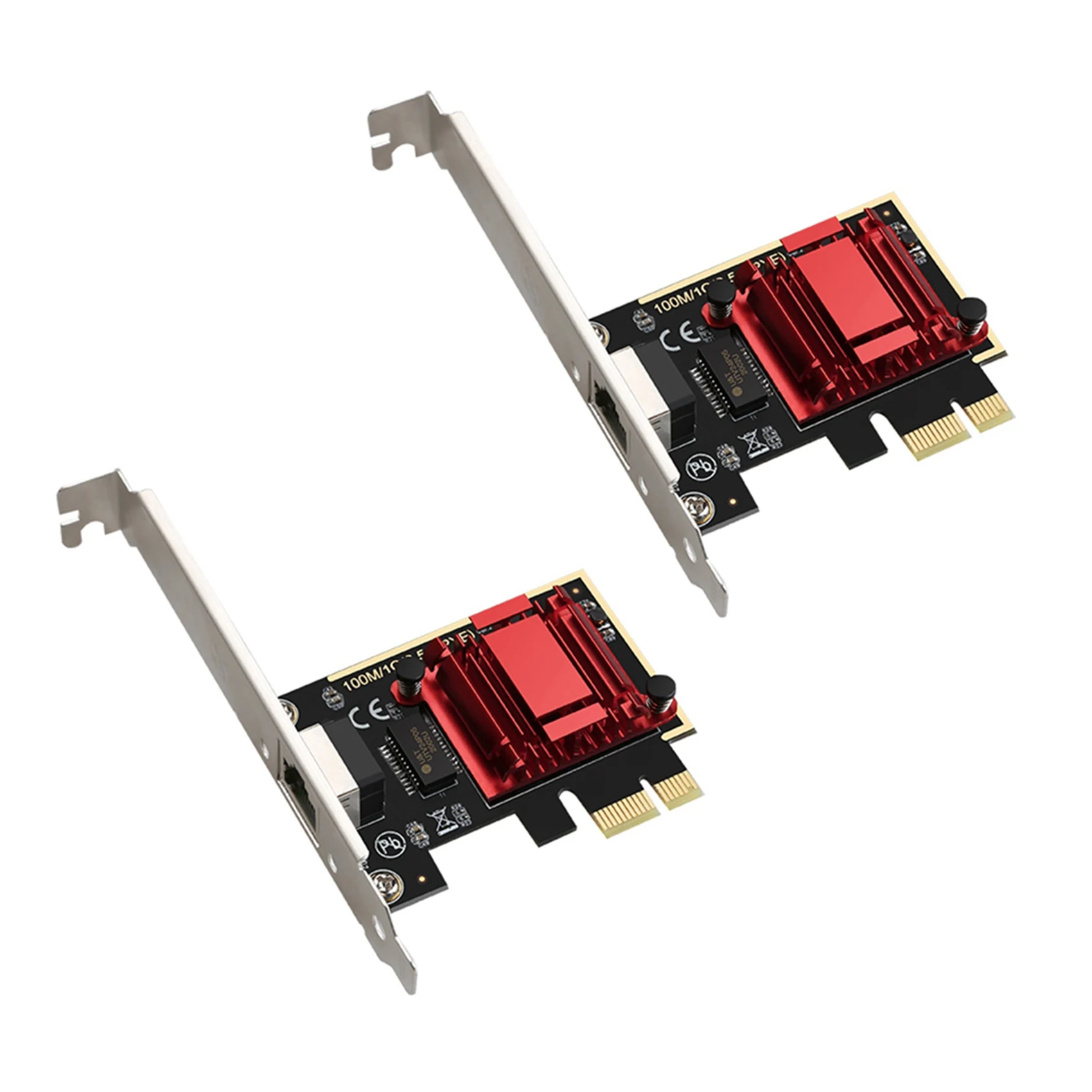 Tarjeta de red PCIE Gigabit, adaptador de red Ethernet RTL8125B RJ45, 2,5 Gbps, 10/100/1000Mbps, 2 unidades