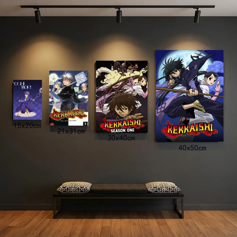 anime K-Kekkaishi-I Painting Calligraphy Elegant Botanical Decor for Living Room Modern Interior Design
