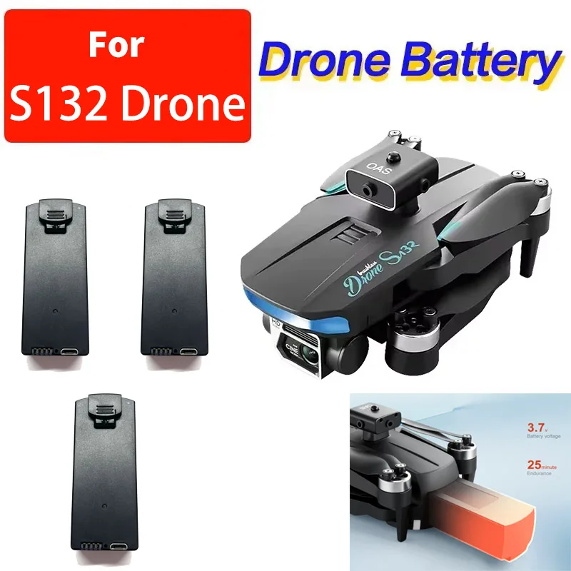 

S132 Drone S132Pro GPS RC Quadcopter Spare Parts 3.7V 1800mAh Lithium Battery Accessory