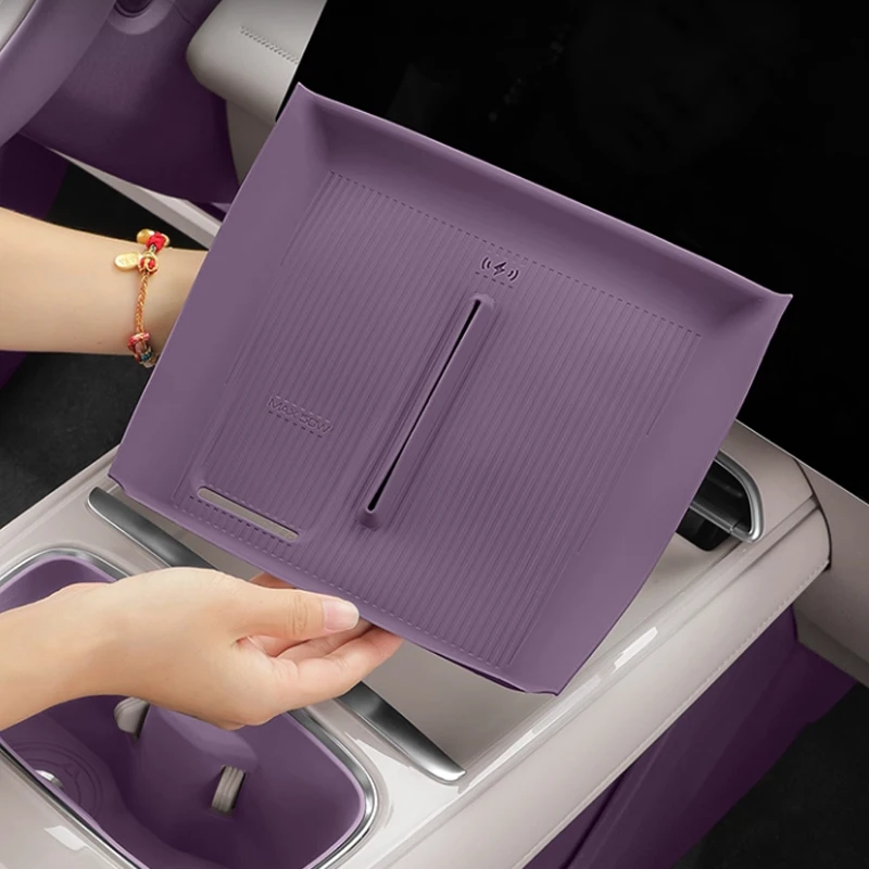 

For DEEPAL S07 2025 2026 Silicone Pad for Central Control Water Cup Wireless Charging Protective Pad Car Accessories