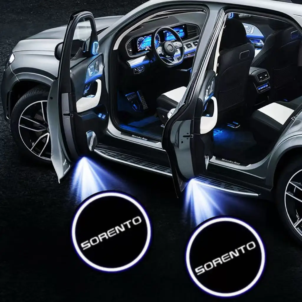 2X سيارة Led مجاملة الباب شعار العارض تخصيص مصباح لكيا سورينتو UM (3th الجنرال) 2015-2024 Prime 2015- 2024 اكسسوارات الليزر #1