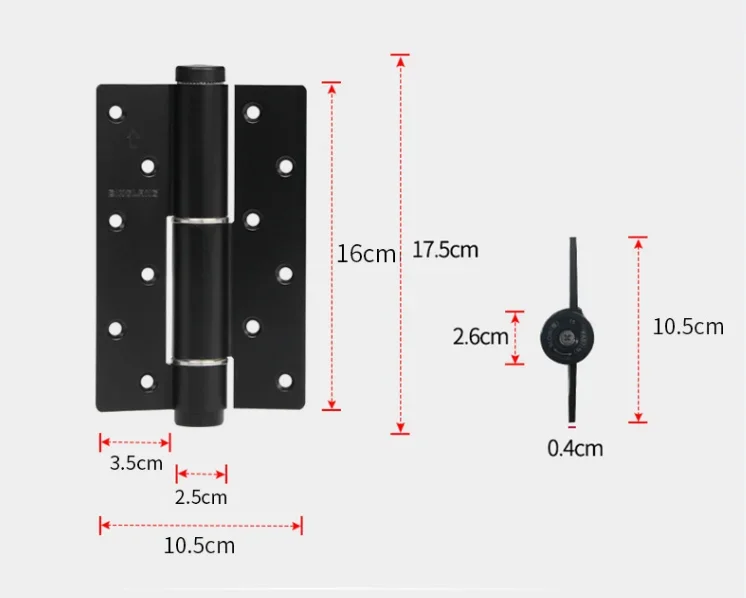 6INCH Self close buffer Hydraulic  Invisible door hinges 80KG Heavy Duty Mute Casement Space Aluminum  automatic Close Hinge
