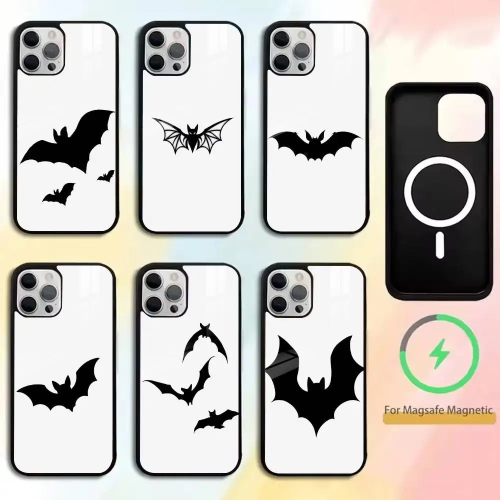 Bat Spider Pattern Matte Texture    Phone Case For iPhone17,16,15,14,13,12,11 Plus,Pro Magnetic with Magsafe Wireless Charging