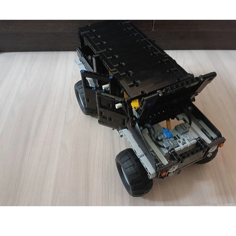 high-performance H2 AWD all-terrain 4X4 off road vehicle bricks heavy duty blocks military SUV car moc unique klocki display