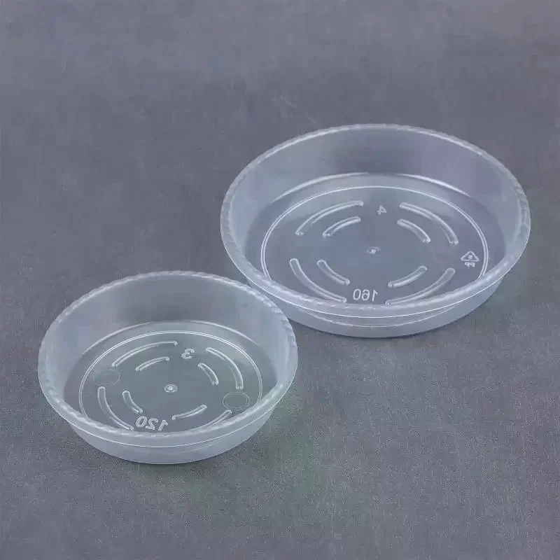 10Pcs New Round Flower Pot Tray Clear Desktop Plant Saucer Plastic Trash Storage Flower Pot Base Home
