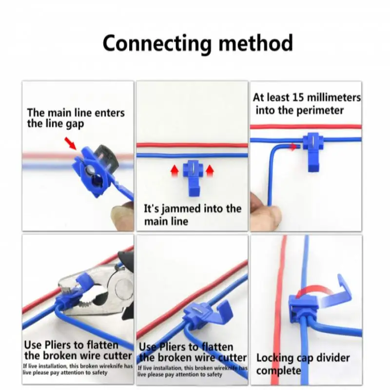 10/25/50PCS Wire Connector  Lock Snap AWG22-10 Without Breaking Cable Insulated Crimp Quick Splice Electrical Terminals