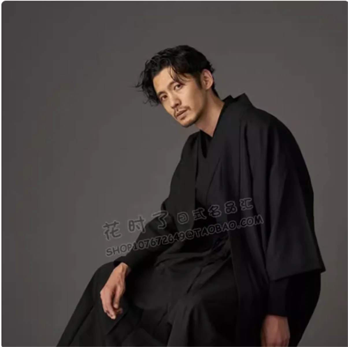 

Japanese kimono, men's formal attire, traditional men's tea ceremony attire, samurai attire, formal dress