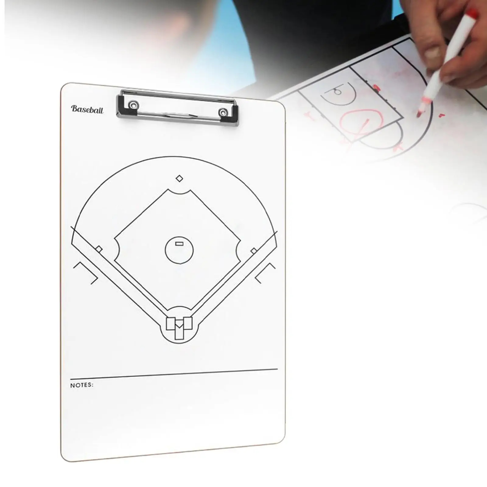 

Dry Erase Board, Lineup Board, Teaching Assistant Portable Coaches Gift, Training Equipment Clipboard