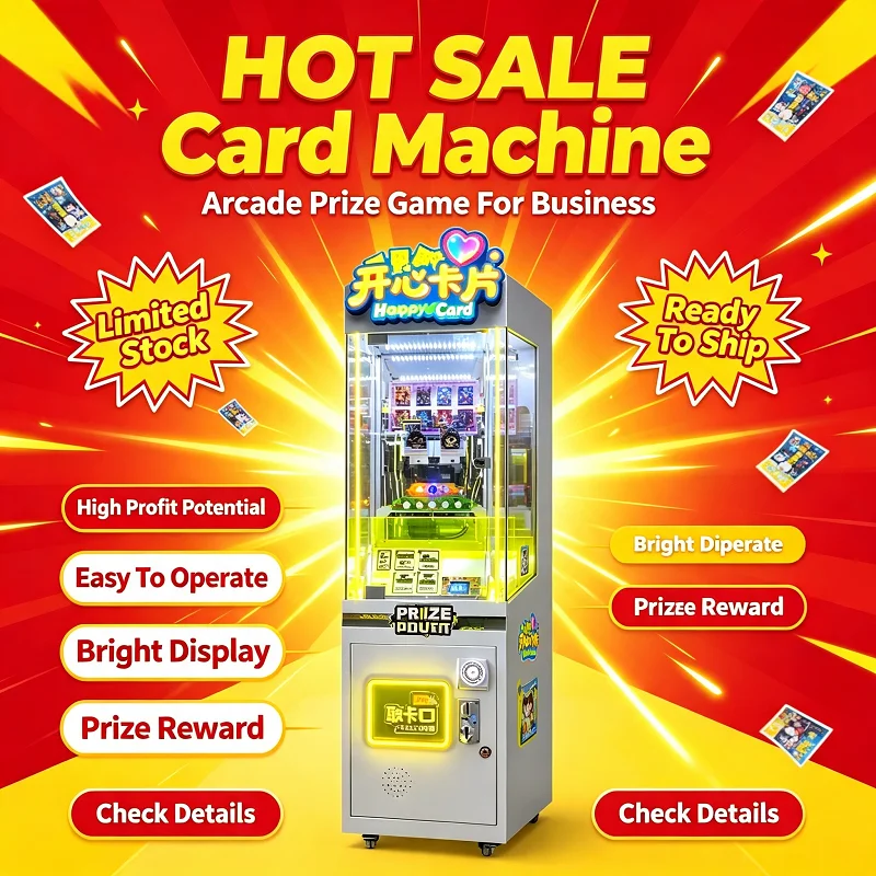 Arcade Card Redemption Game Machine, Pika Card Push Unit, Coin Payment Module for Family Entertainment CenterCustomized