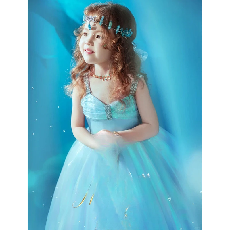 

Children's Princess Studio Photography 2025 Underwater Heart Girls Princess Birthday Art dress