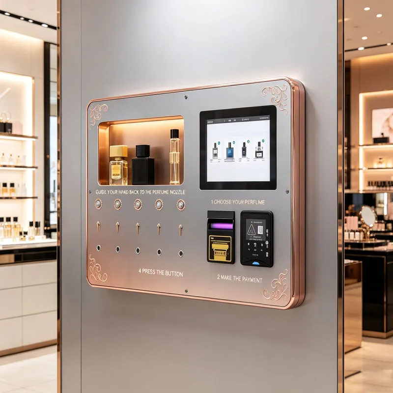 

Automatic Fragrance Dispenser Machine Wall Mounted Perfume Sampling Solution Wholesale Customized