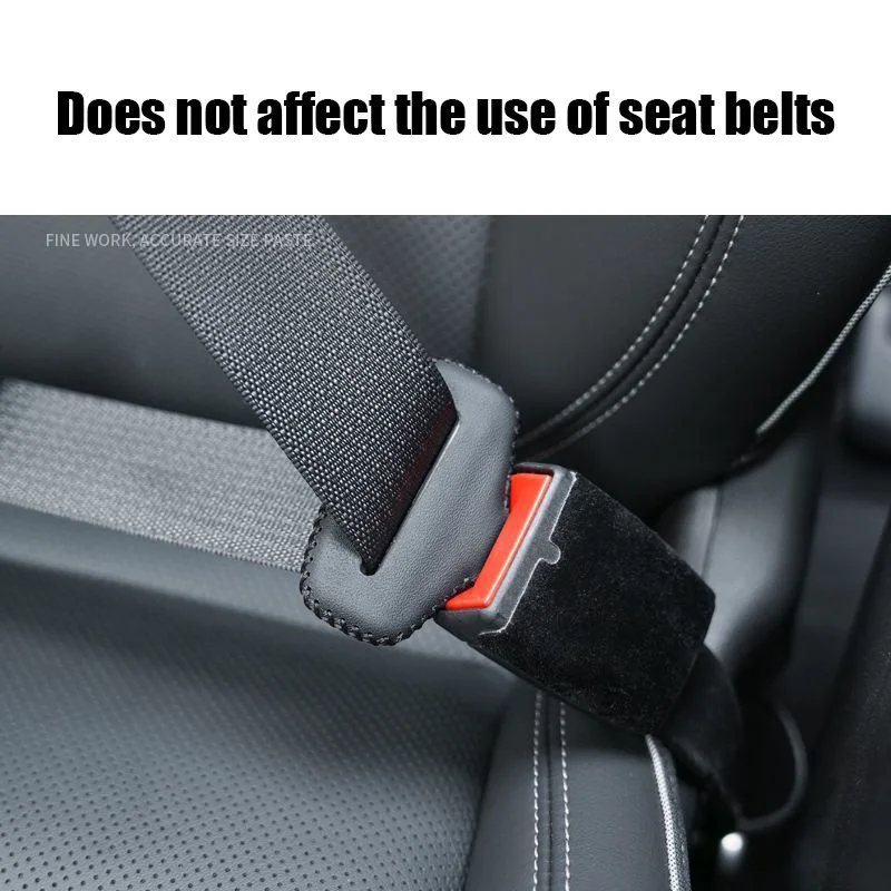 PU Leather Car Seat Belt Buckle Clip Protector Anti-Scratch Seatbelt Cover Padding Interior Button Case Safety Car Accessories