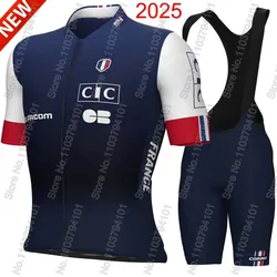 France National Team 2025 Cycling Jersey Set Short Sleeve French Clothing Road Bike Shirts Suit MTB Shorts Wear Maillot Ropa