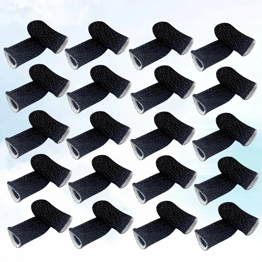 20Pcs Phone Game Finger Sleeves Elastic Breathable Anti-Sweat Finger Cover Anti-Slip Screen Touch Thumb Protector Mobile Gaming