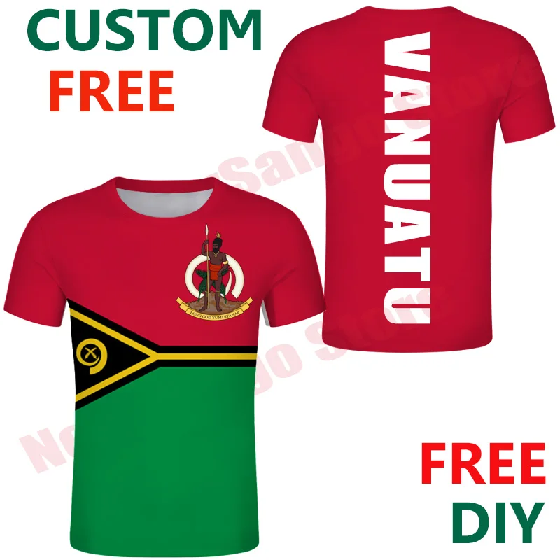 Vanuatu T Shirt Diy Free Custom Name Number MAN Santo T Shirt Print Text VU Flag Emblem Photo Streetweare Youth Tops