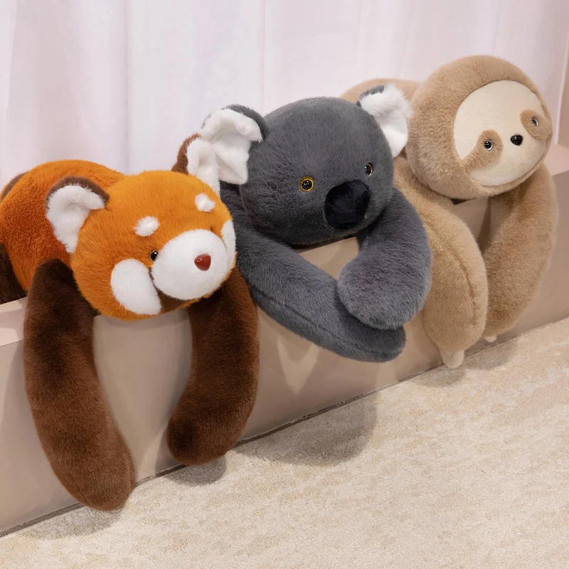 

Long Arm Shoulder-Hugging Plush Toys - Kawaii Sloth Red Panda Koala Stuffed Animals - Soft Cuddle Pillow for Kids & Home Decor