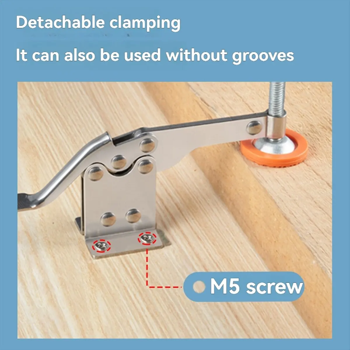 أفضل 2XToggle المشابك النجارة الثقيلة الإفراج السريع المشبك مزلاج دفع سحب القدم منضدة لقط المشابك للنجارة #5