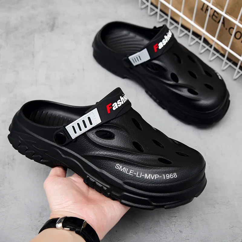 

New Sport Slippers Beach Men's Outdoor Sandal Slides Breathable Clogs Men Casual Garden Shoes Non-slip Men Outdoor Hiking Sandal