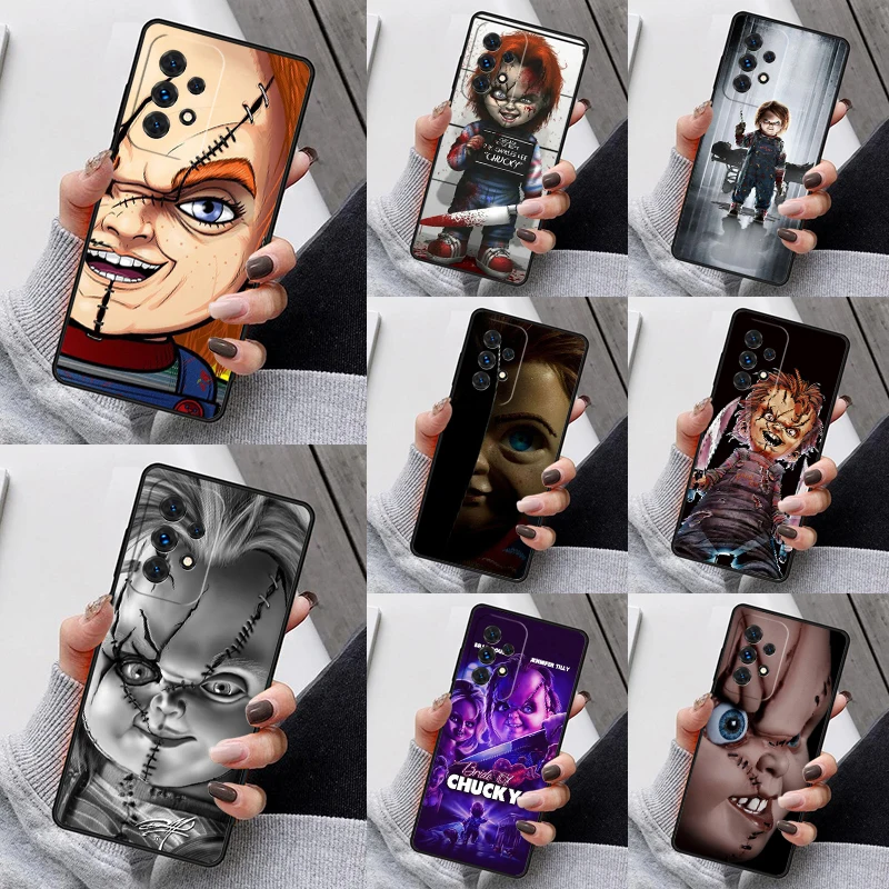 Scary Chucky Doll Horror Movie Phone Case For Samsung Galaxy S23 S21 S20 FE S24 S22 Ultra Note20 S10 S9 S8 Plus A40 A52 A13 A53