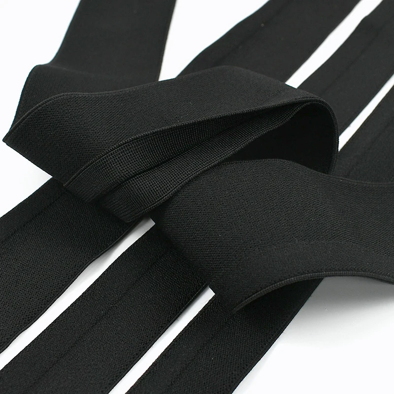 

2-10Yard 25-50mm Y-shaped Nylon Elastic Band Black White Open Edge Stretch Ribbon Underwear Bra Rubber Tape Waistband Pants Belt