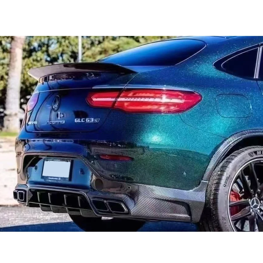 For Mercedes Benz GLC Class coupe W253 2020-2023 Carbon Fiber Car Rear Bumper Diffuser Splitters Spoiler Back lip body kit - Image 6