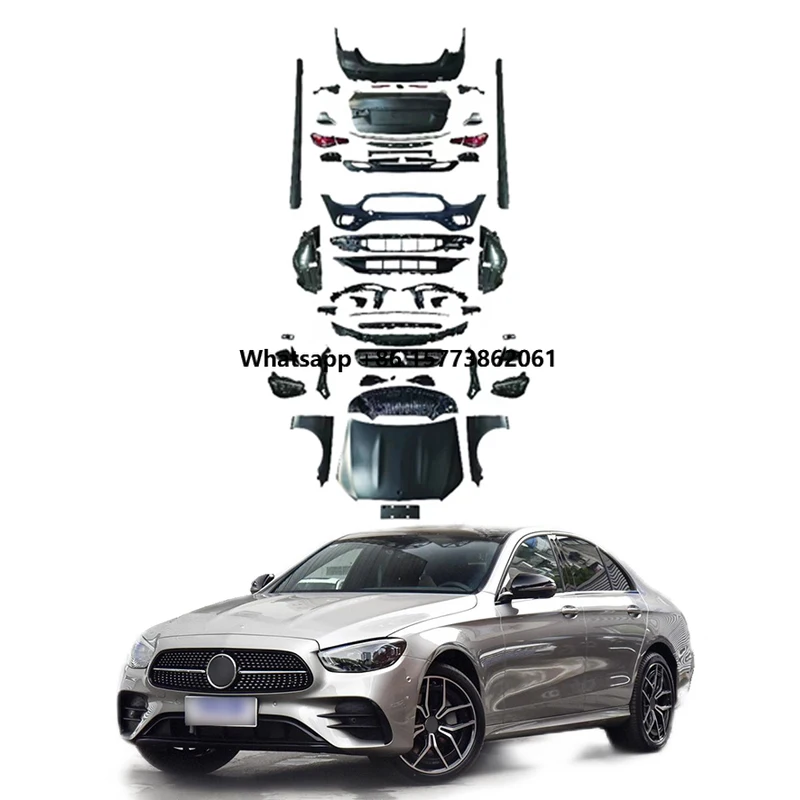 Car Body Kit for E-class 2009-2014 W212 Upgrade to 2021 Sport Style E Class Look Auto Bumpers Trunk Lid