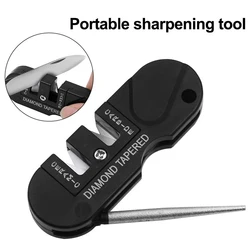 Portable Tungsten Ceramic Carbide knife sharpener professional kit Whetstone Kitchen Tool Camping Hiking tactical Survival Gear