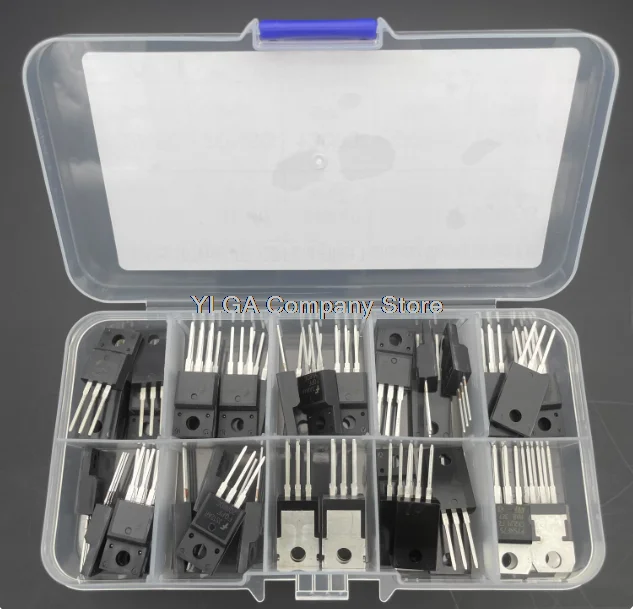 10 types of field-effect transistor packages TO-220 package with direct insertion 2N60/4N60/8N60/13003/75NF75