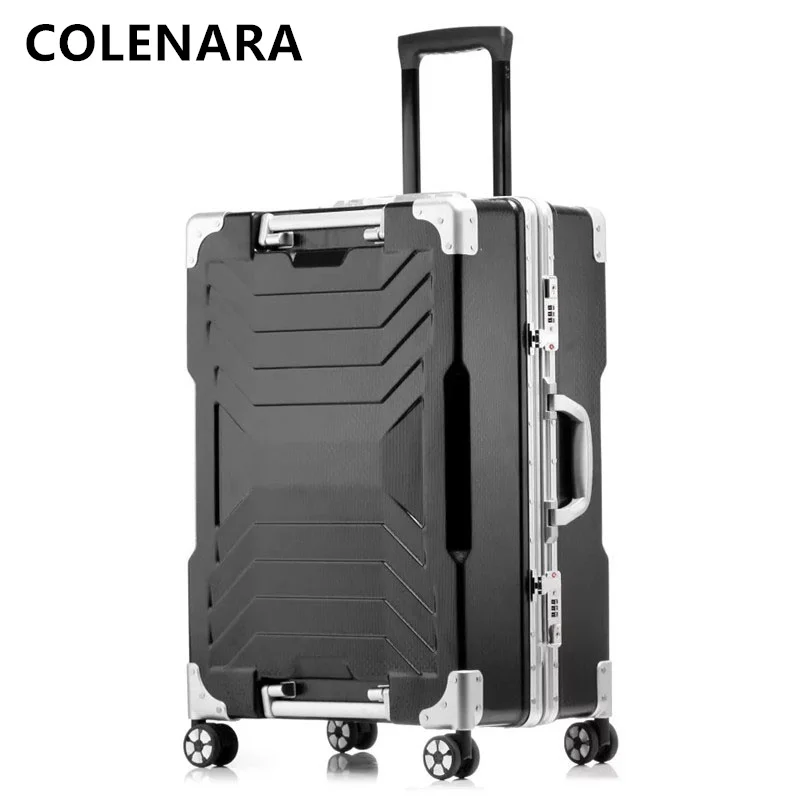 COLENARA 20/24/29Inch Men\'s Luggage New Aluminum Alloy Frame Business Boarding Code Box Women\'s Trolley Case Rolling Suitcase